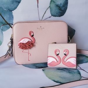 Kate Spade By The Pool Flamingo crossbody &wallet